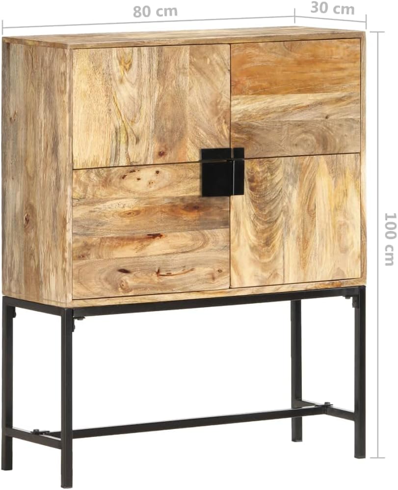 Solid Mango Wood Highboard 31.5"x11.8"x39.4" T45791
