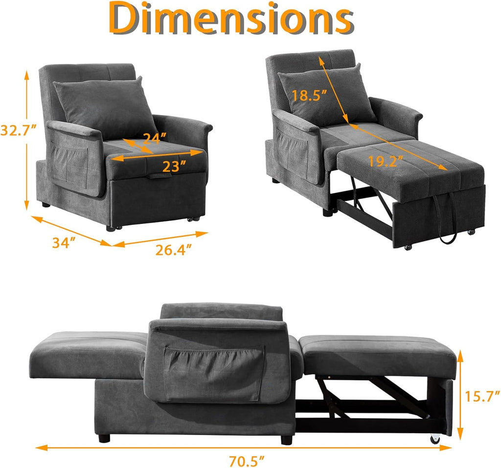 3 in 1 Folding Sofa Bed Chair U820