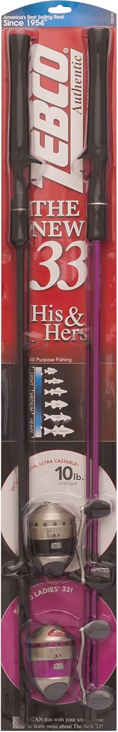 2-Piece Fiberglass Spincast Reel and Fishing Rod Combo, 5.5-Foot, Pack of 2 A294053