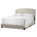 Beige Fabric Queen Bed H41412