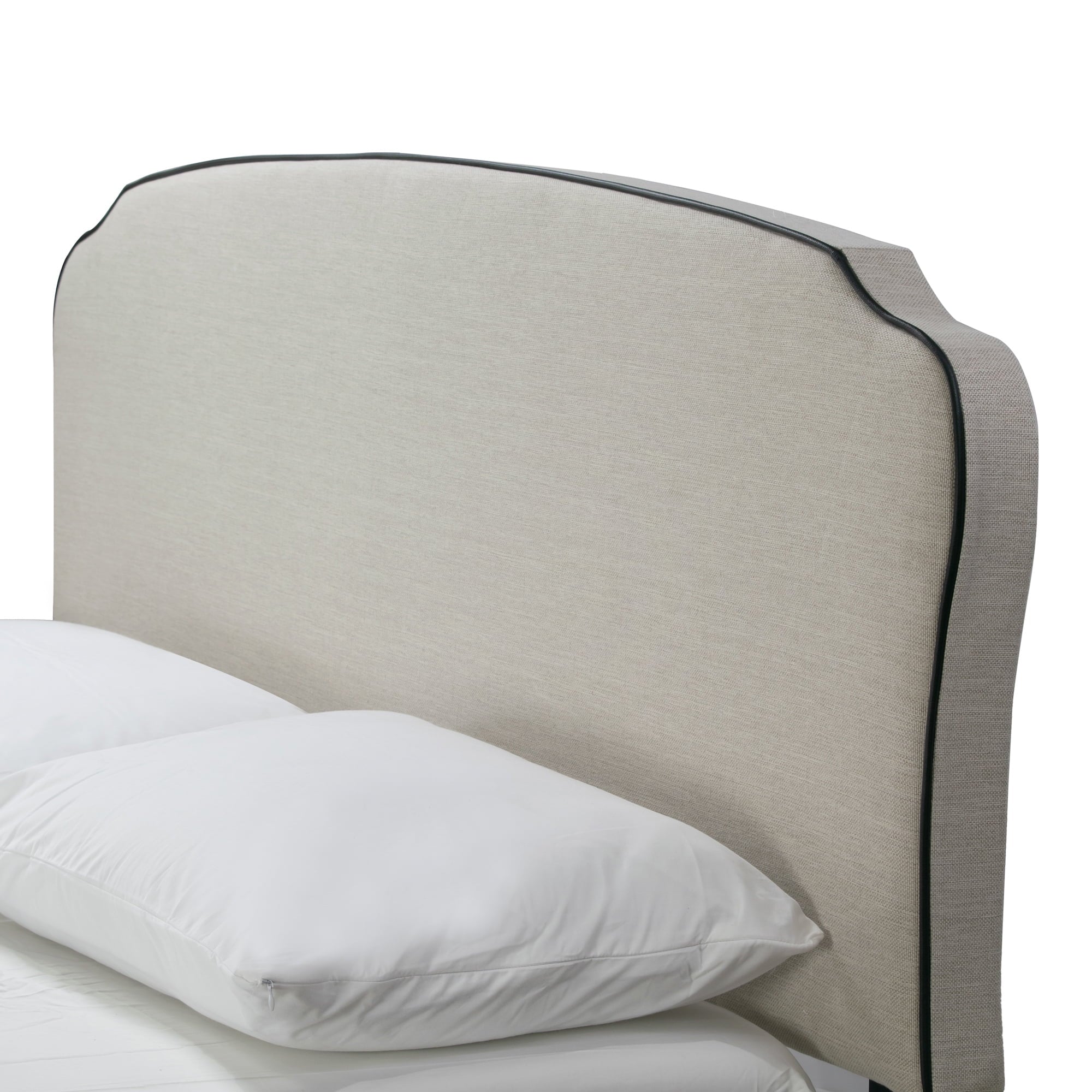 Beige Fabric Queen Bed H41412