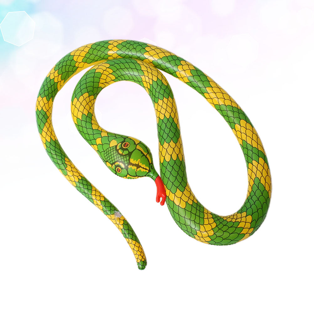 Yellow Inflatable Snake Model Toy S4373