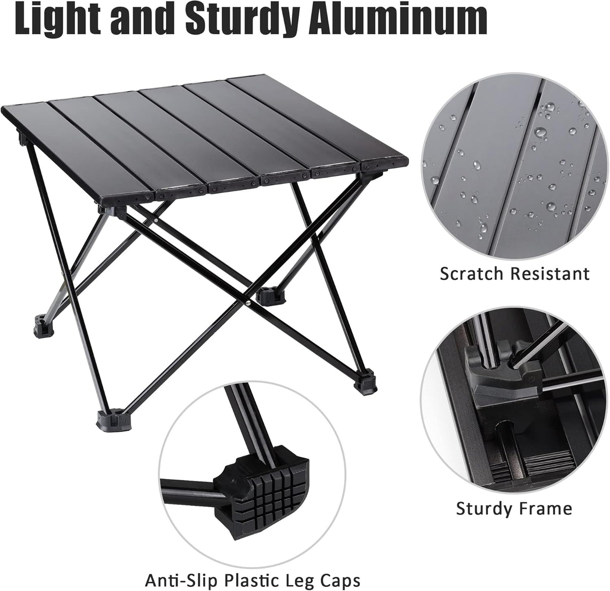 Folding Table 4 Foot Aluminum Alloy Camping Portable Table X399054