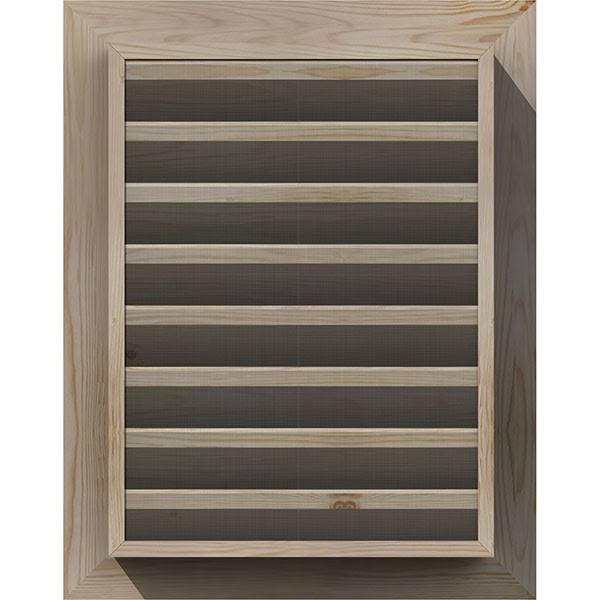 Unfinished Pine Vertical Gable Vent W512
