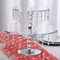 16x22 Round Crystal Glass Wedding Cake Riser Stand Y5808