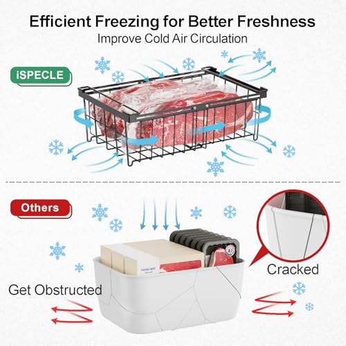 Black 2 Pack Expandable Freezer Organizer Bins P90767