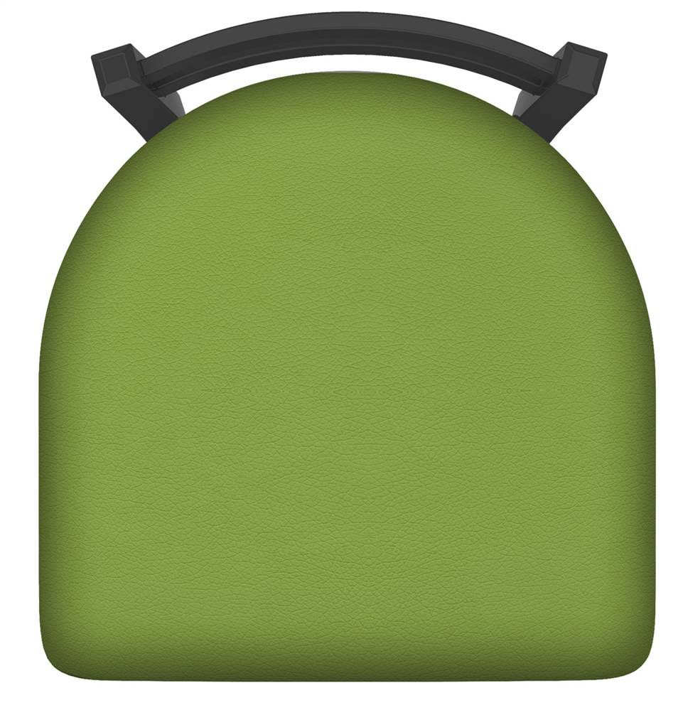 25x22 Low Back Swivel Counter Stool with Pewter and Kiwi Green Seat Q8456