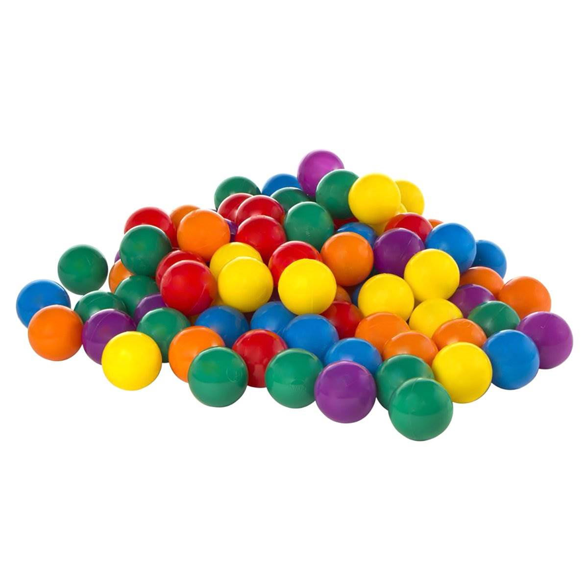 100 Large & 100 Small Plastic Multi-Colored Balls Y8139