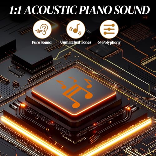 88 Key Full Size Digital Piano with Bench and 3 Pedal Unit (Black) Z542738