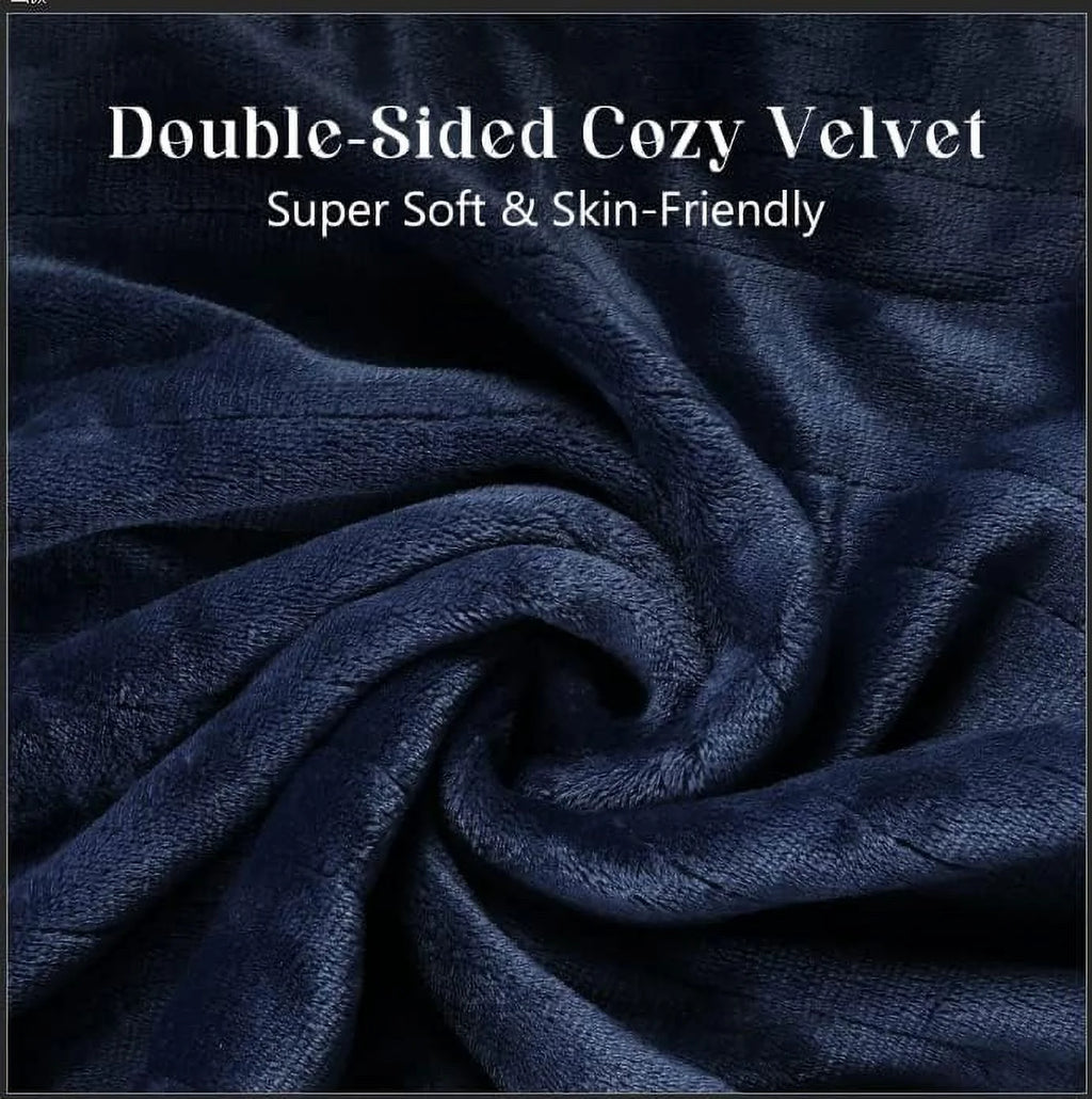 Heated Electric King Size Velvet Blanket with Dual Control Q55559