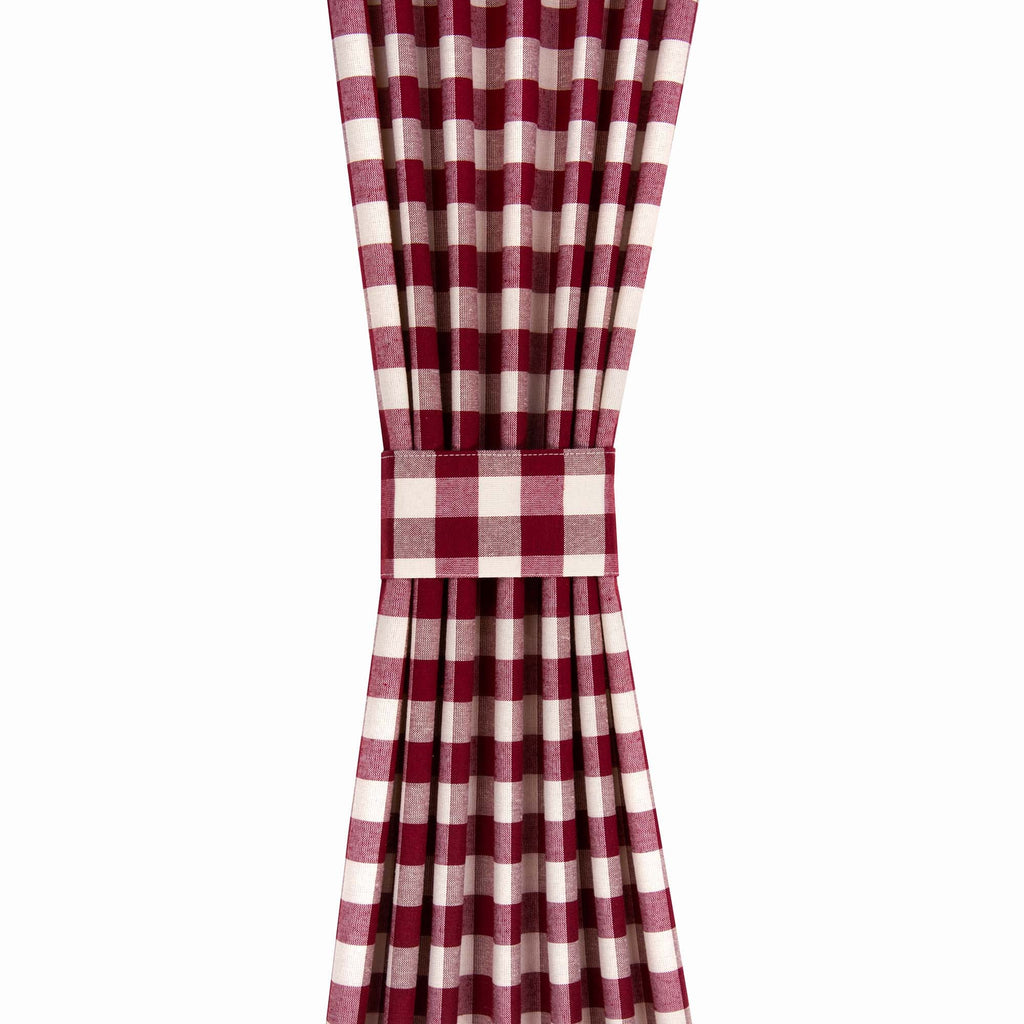 Burgundy French Door Curtain, 54" W x 72" L Single Panel A47200