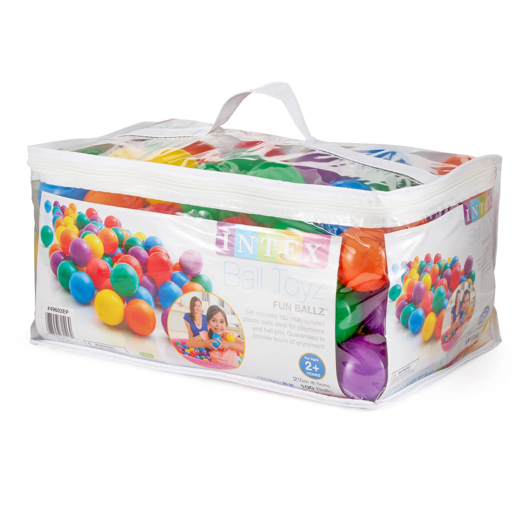 100 Large & 100 Small Plastic Multi-Colored Balls Y8139