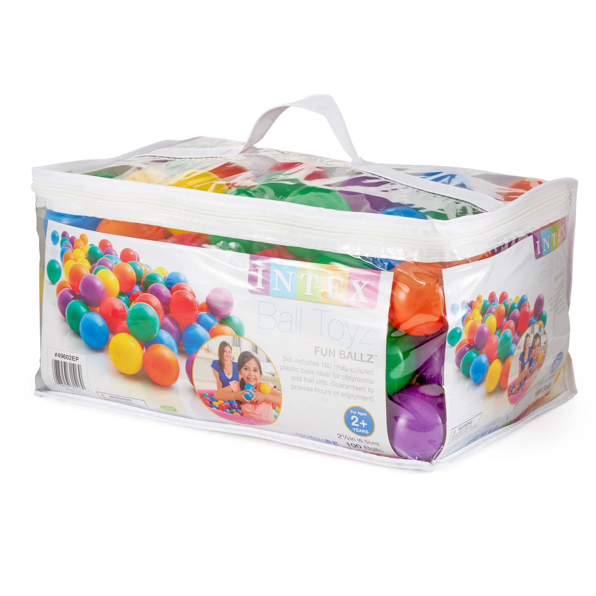 100 Large & 100 Small Plastic Multi-Colored Balls Y8139