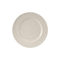 12 1/2 inch Embossed Plate in Eggshell White, Case of 12 O992