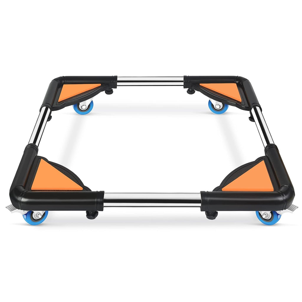 White Adjustable Furniture Dolly with 4 Locking Wheels E79475