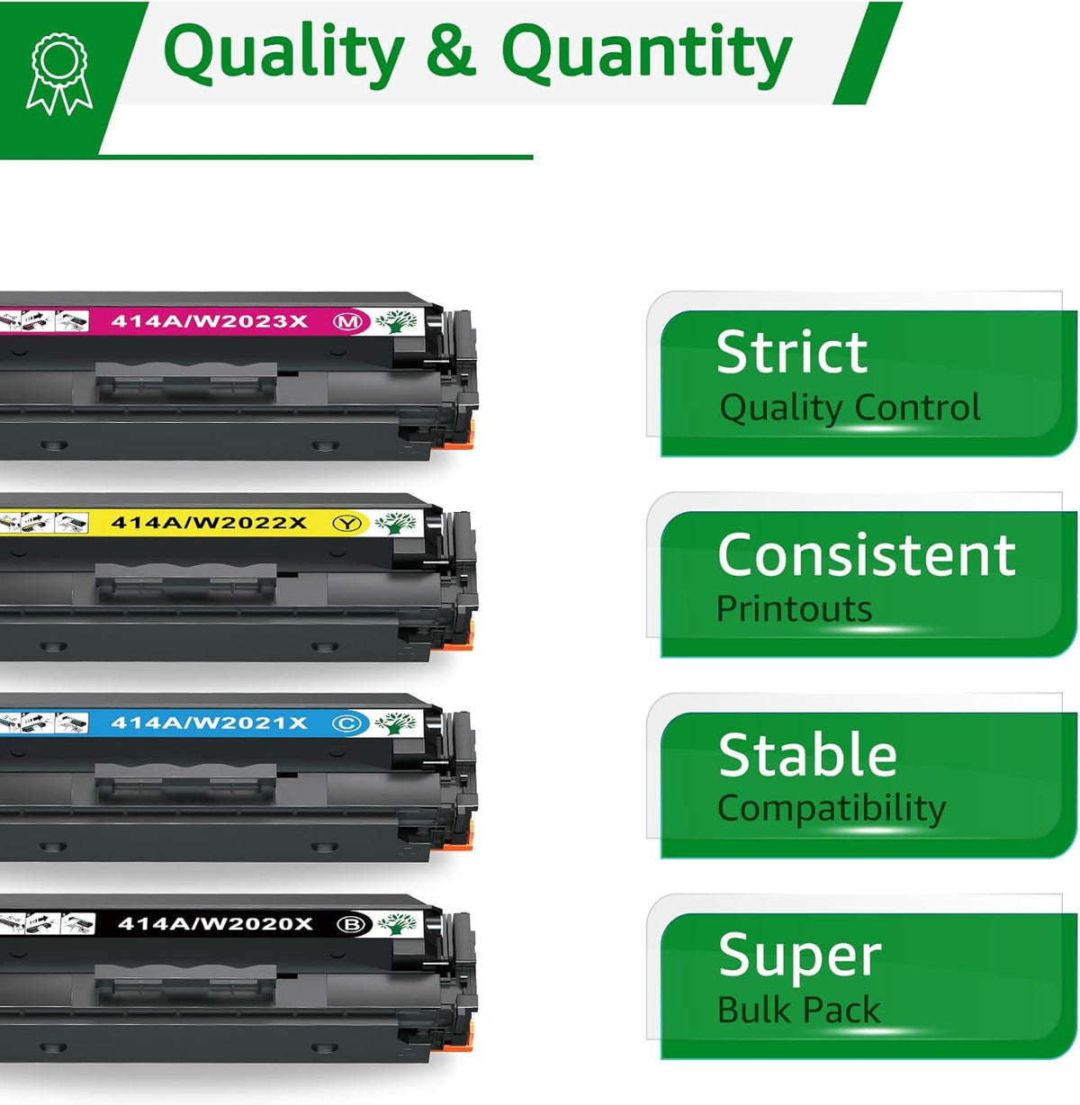 Compatible Toner Cartridge 4-Pack Black Cyan Magenta Yellow Z2313