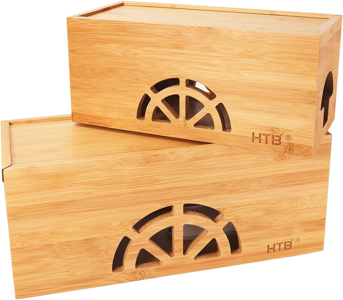 Bamboo Cord Organizer Box Set of 2 V190