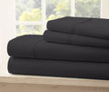 Split TOP King 1900 Egyptian Cotton Bamboo Bed Sheet Set with 1 Fitted Sheet, 1 King Flat and 2 King P/Cases J616