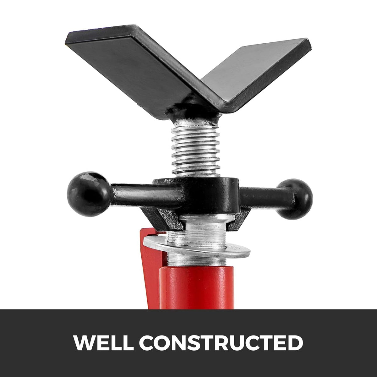 V Head Pipe Stand, Adjustable Height 24-42, 2500 lb. Load Capacity, Carbon Steel N180