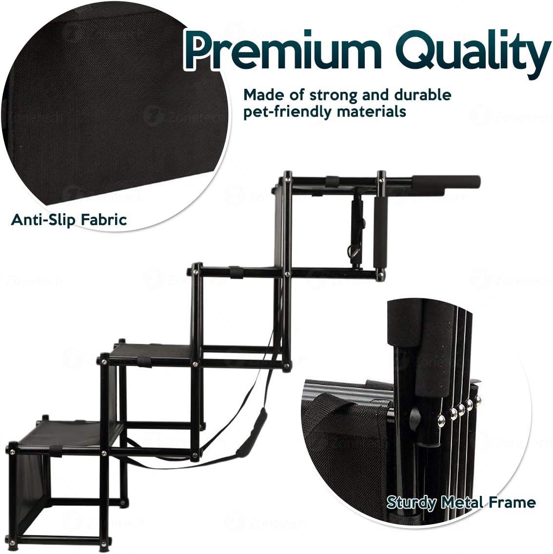 Foldable Step Stairs with Metal Frame N364
