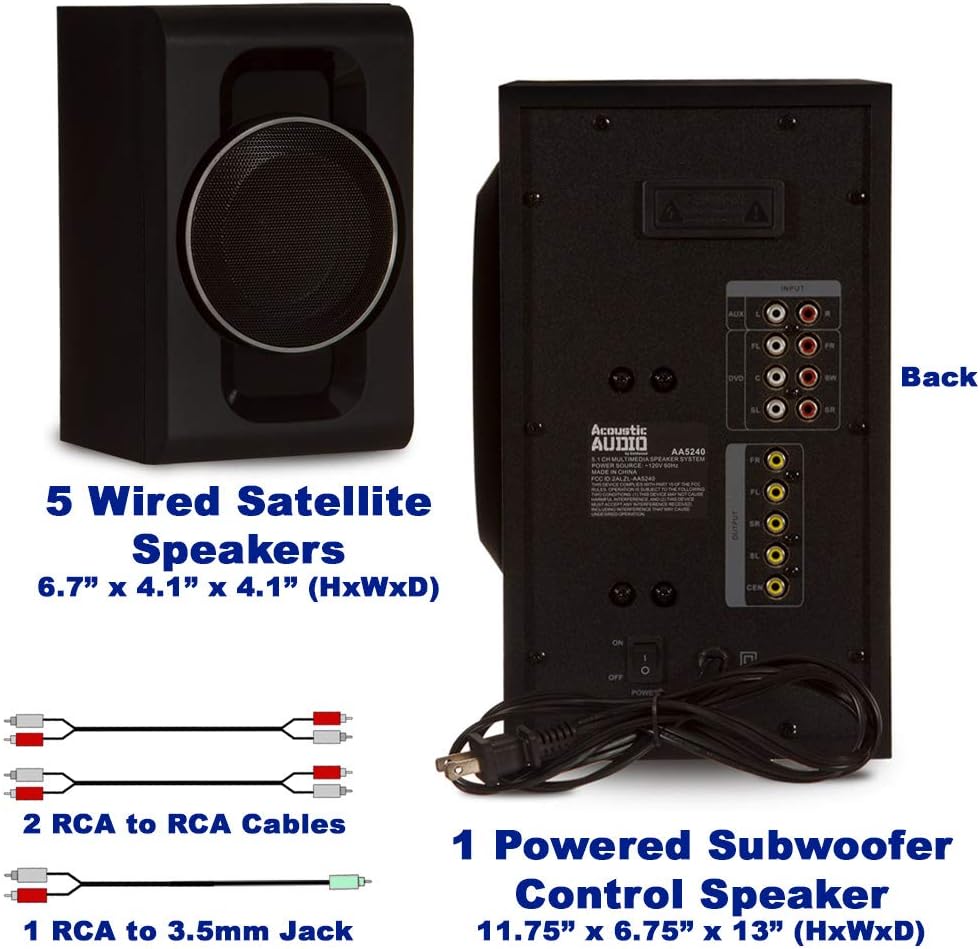 5.1 Bluetooth Speaker System with USB A184639