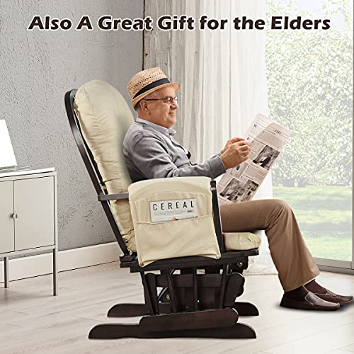 Beige Wood Glider and Ottoman Set G535