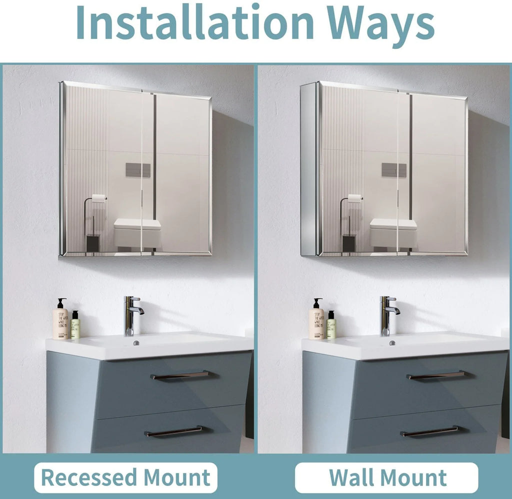 Double Door Mirror Medicine Cabinet D172