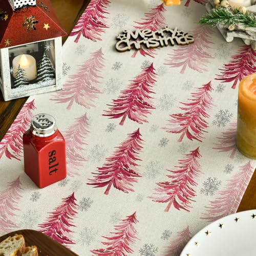 Green Christmas Table Runner 13x72 Inch E442