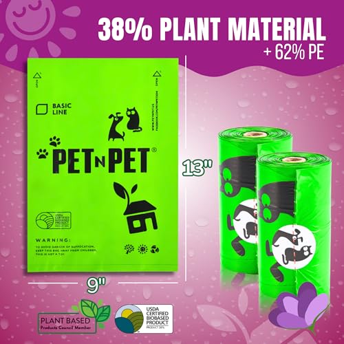 270 Counts Unscented Plant Based Dog Poop Bags J268