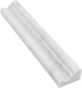 Carrara White Marble Crown Molding Trim, Honed V259