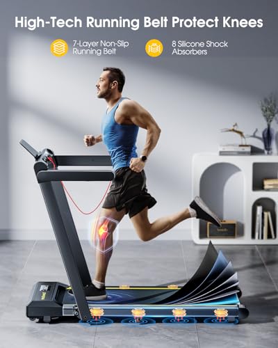 2 in 1 Folding Treadmill, 2.5HP Under Desk Treadmill with Dual LED Display X589910
