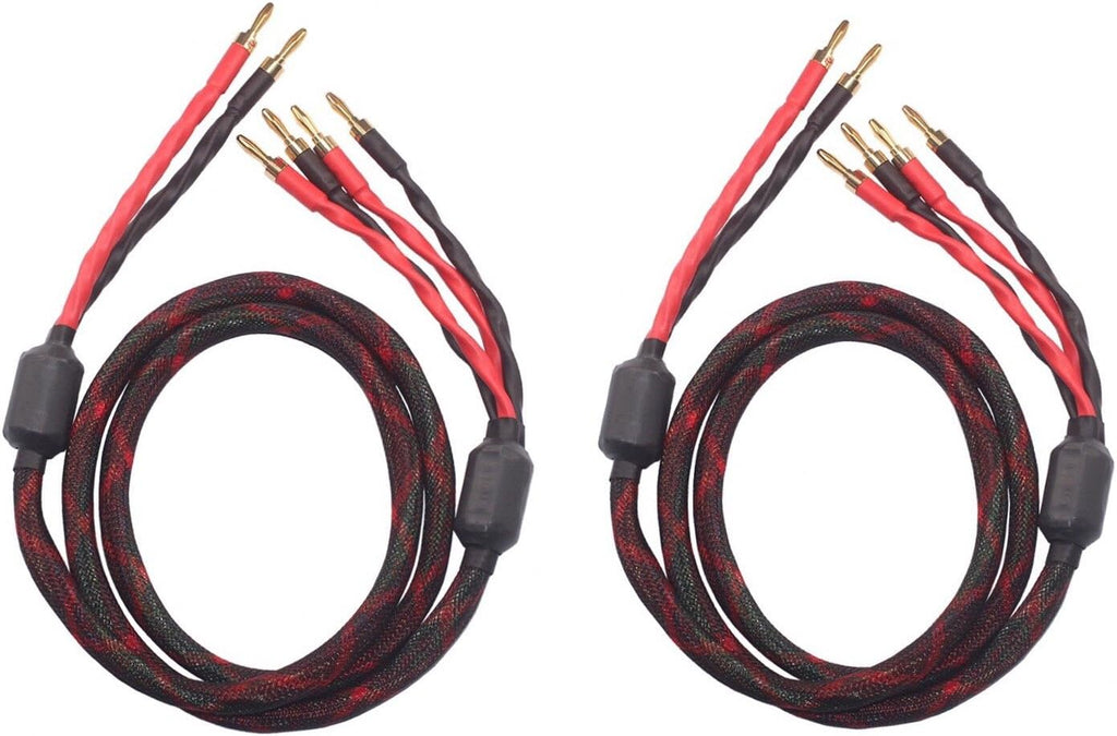 1.5M Bi-Wire Speaker Cable with Banana Plugs, Pack of 2 K560