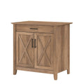 Reclaimed Pine Secretary Desk with Keyboard Tray and Storage Cabinet D43516