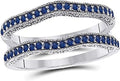 925 Sterling Silver Blue Sapphire Ring S537