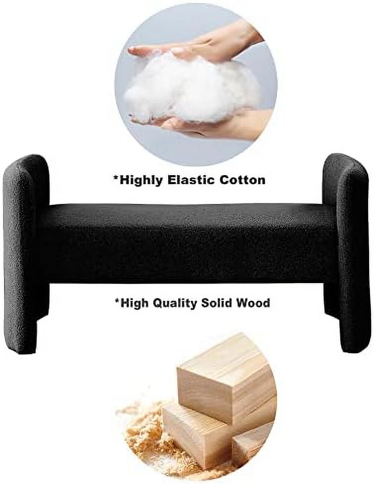 Black Velvet Ottoman Bench T1919
