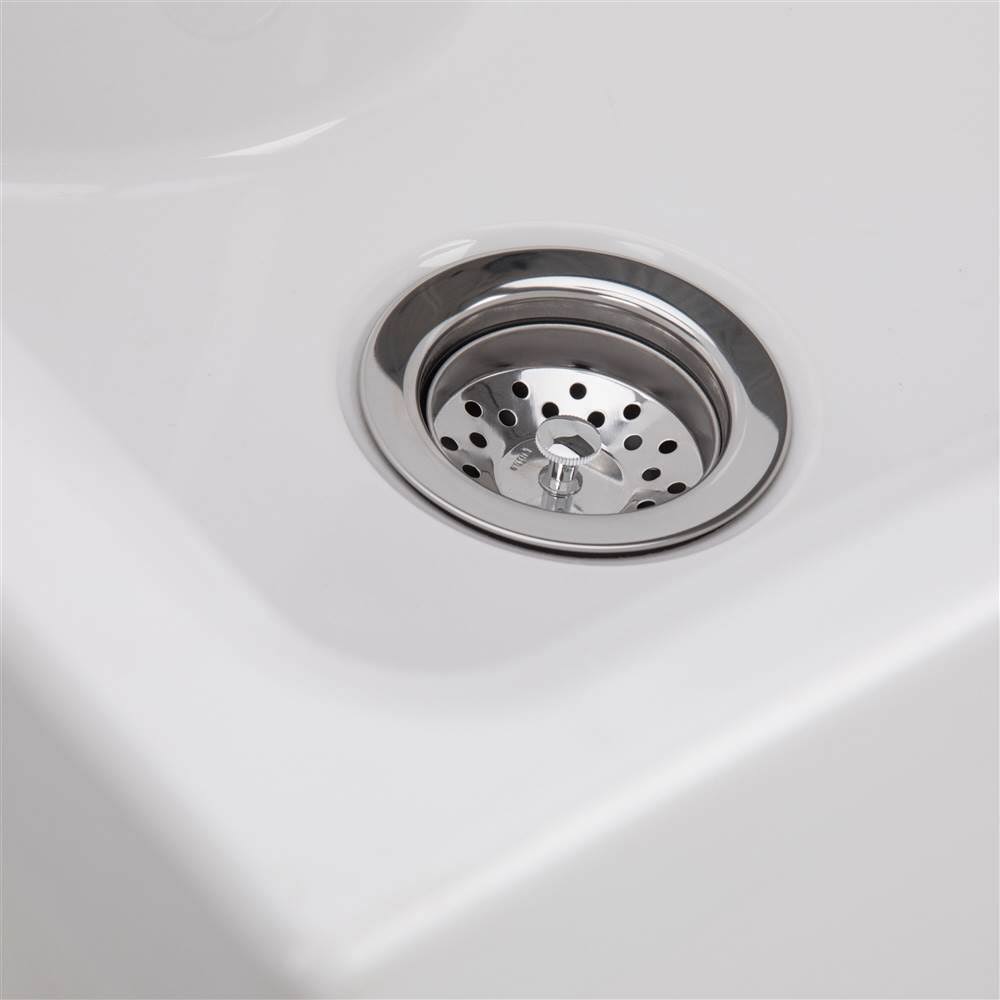 Laundry Cabinet with Pull-Out Faucet and ABS Sink, Pure White G97965