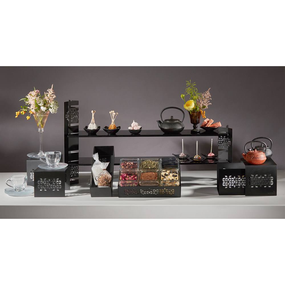 Black Matte Multi-Level Riser, 2/Set S44319