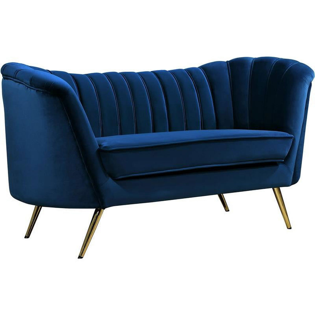 2 Piece Velvet Living Room Furniture Set with Loveseat and Accent Chair Q28172