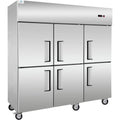 72 Dual Zone Reach-In Refrigerator and Freezer with 6 Solid Half Doors L50417