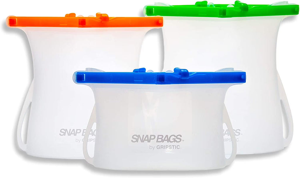 3-Pack Platinum Silicone Microwave Steamer K6336