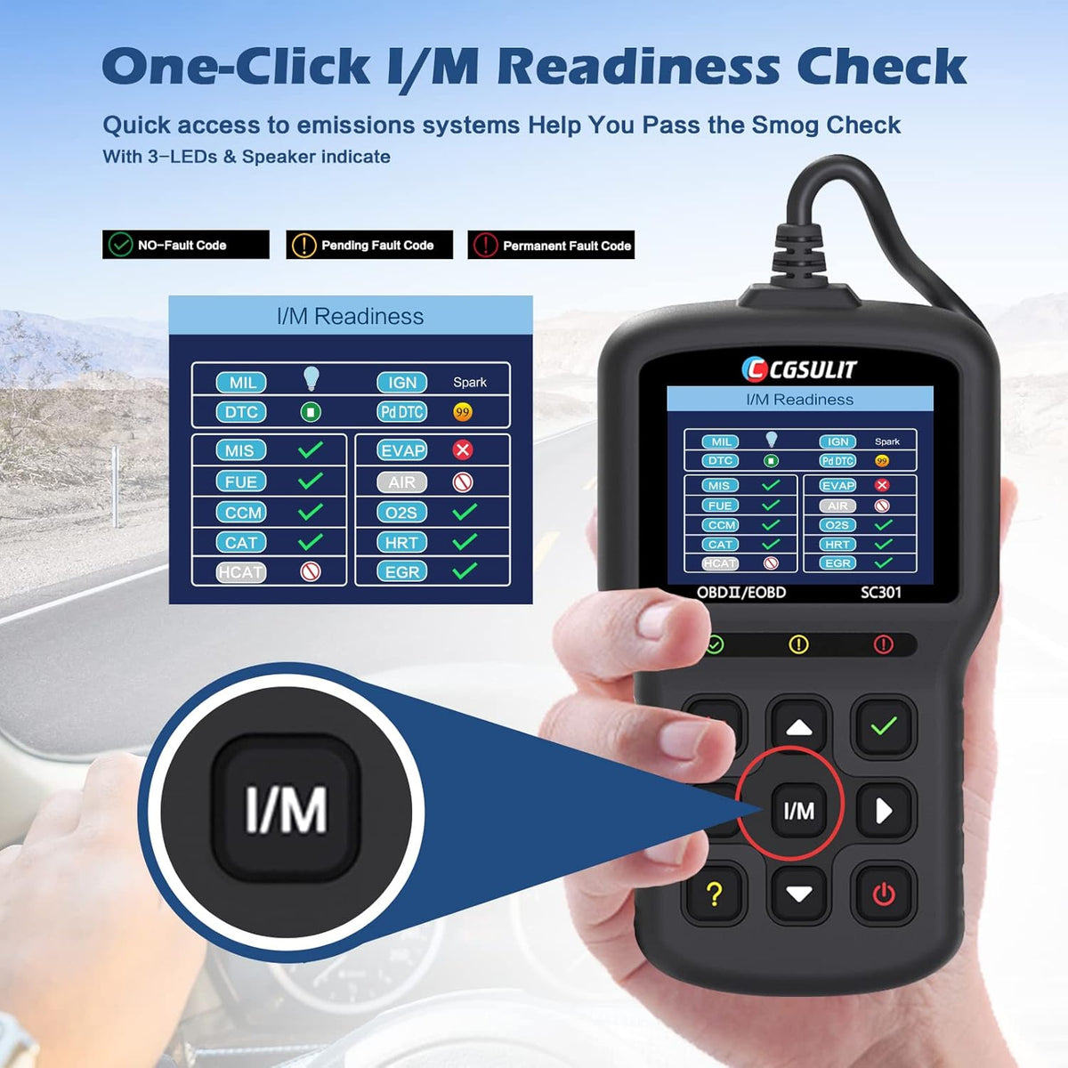 OBD2 Scanner Car Code Reader with Reset Full OBDII Functions Diagnostic Scan Tool Black Pack of 2 G420
