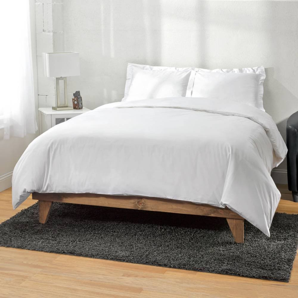 King White Bamboo Duvet Cover Y75856