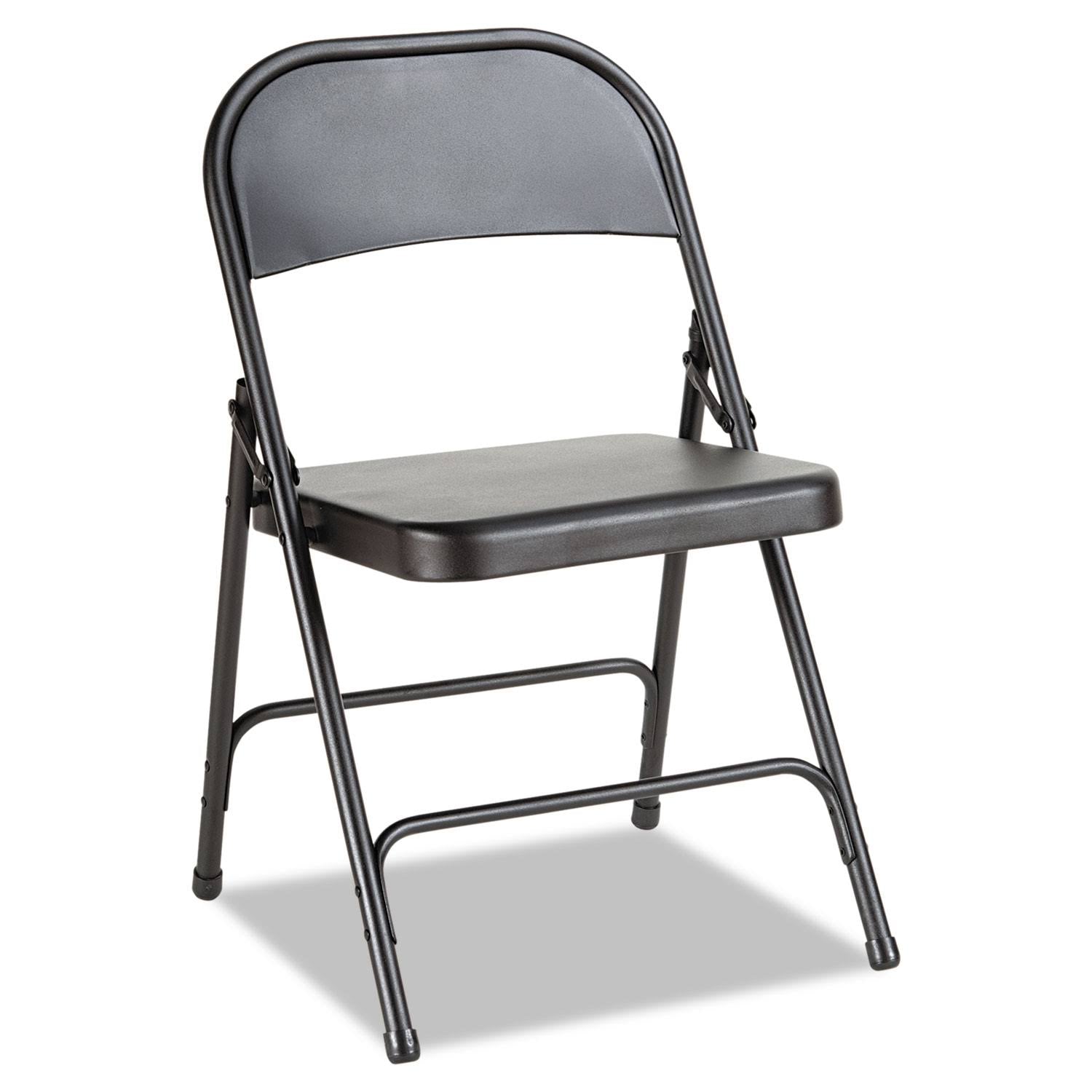 Graphite Steel Folding Chair, 4/Carton M1508