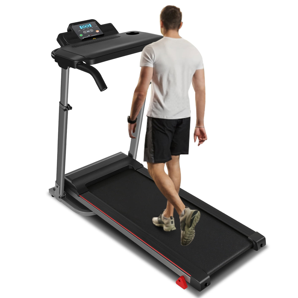 2.5 HP Portable Folding Treadmill with Incline（Gray） B769325