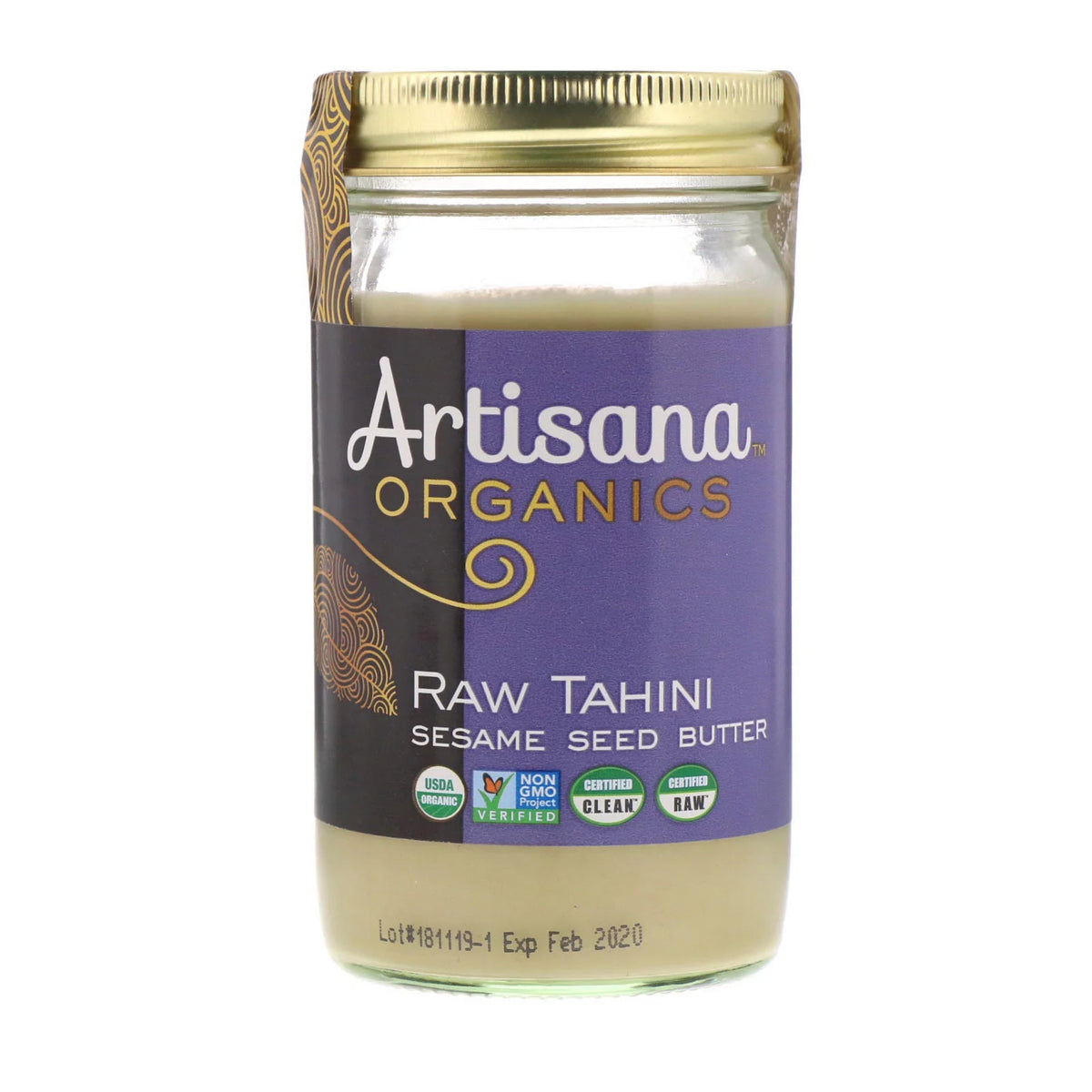 14 oz Pack of 4 Organic Raw Tahini Sesame Seed Butter D5509