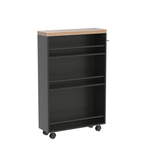 Slim 4-Tier Rolling Storage Cart with Handle Y342298