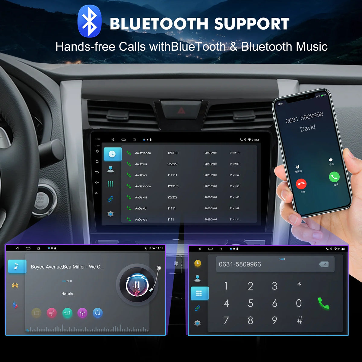 10.1 inches Android 12 Double Din Car Stereo IPS Touchscreen Car Radio with Carplay Android Auto Backup Camera GPS FM BT W619601
