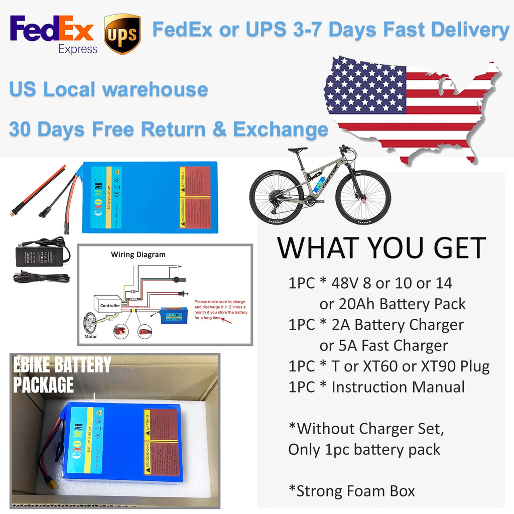 48V 20Ah Lithium Ebike Battery with Charger D908257