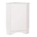 White Corner Storage Cabinet with Doors 29.25" W x 36" H F4475