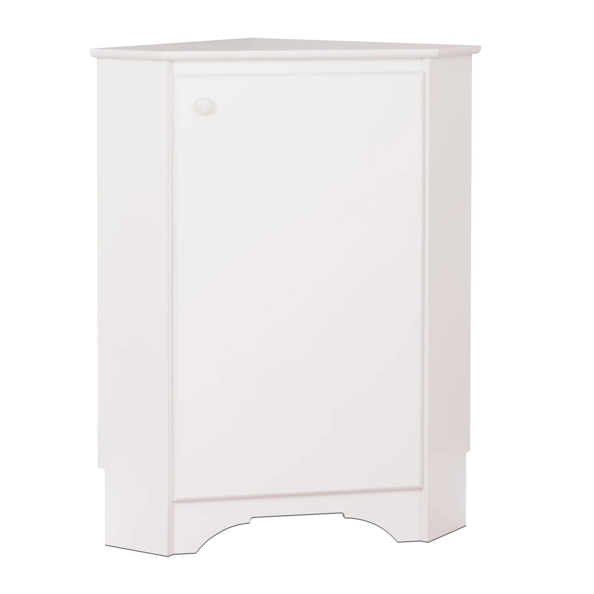 White Corner Storage Cabinet with Doors 29.25" W x 36" H F4475